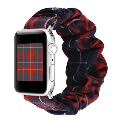 Hair Ring Creative strap For Apple Watch 38mm 40mm 41mm 42mm 44 45mm Elastic Fabric Watch band For iwatch Series 7 6 SE 5 4 3 2 - Q-Happiness LTD