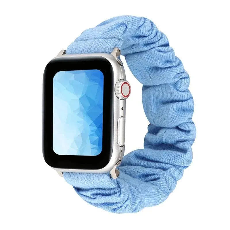 Hair Ring Creative strap For Apple Watch 38mm 40mm 41mm 42mm 44 45mm Elastic Fabric Watch band For iwatch Series 7 6 SE 5 4 3 2 - Q-Happiness LTD