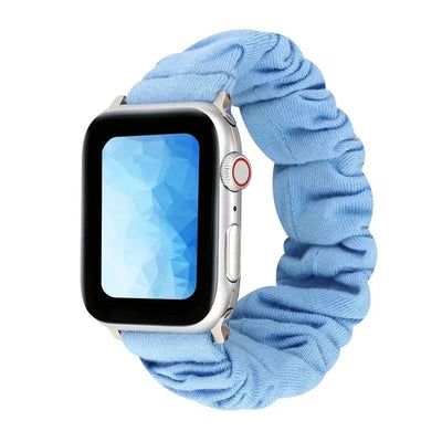 Hair Ring Creative strap For Apple Watch 38mm 40mm 41mm 42mm 44 45mm Elastic Fabric Watch band For iwatch Series 7 6 SE 5 4 3 2 - Q-Happiness LTD