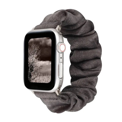 Hair Ring Creative strap For Apple Watch 38mm 40mm 41mm 42mm 44 45mm Elastic Fabric Watch band For iwatch Series 7 6 SE 5 4 3 2 - Q-Happiness LTD
