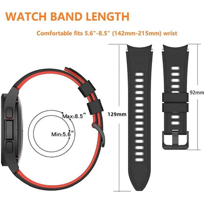 20mm watch Band For Samsung Galaxy Watch 4 classic 42mm 46mm Silicone Sports Bracelet Galaxy Watch 4 5 40 44mm 5 pro 45mm Strap - Q-Happiness LTD