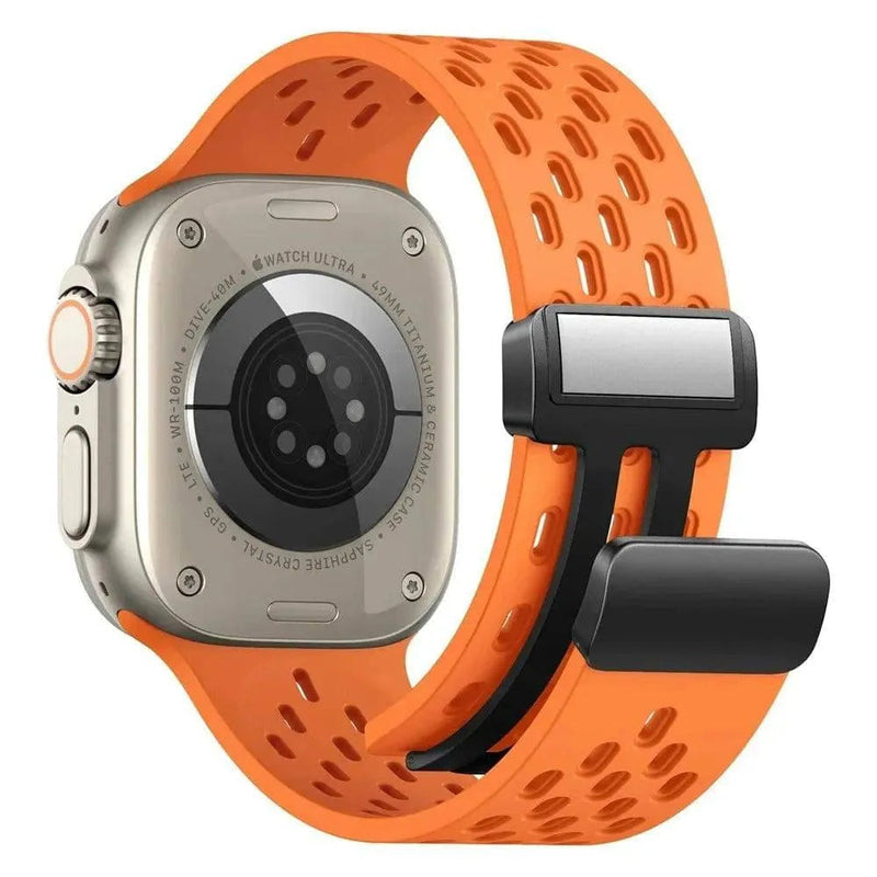 Silicone Strap for Apple watch band 49mm 46mm 45mm 44mm 40mm 41mm 38 42mm Bracelet Correa iWatch Series 10 9 8 SE 7 6 Ultra 49MM - Q-Happiness LTD