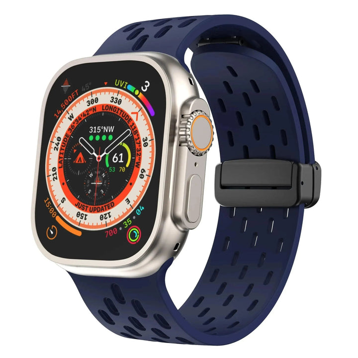 Silicone Strap for Apple watch band 49mm 46mm 45mm 44mm 40mm 41mm 38 42mm Bracelet Correa iWatch Series 10 9 8 SE 7 6 Ultra 49MM - Q-Happiness LTD