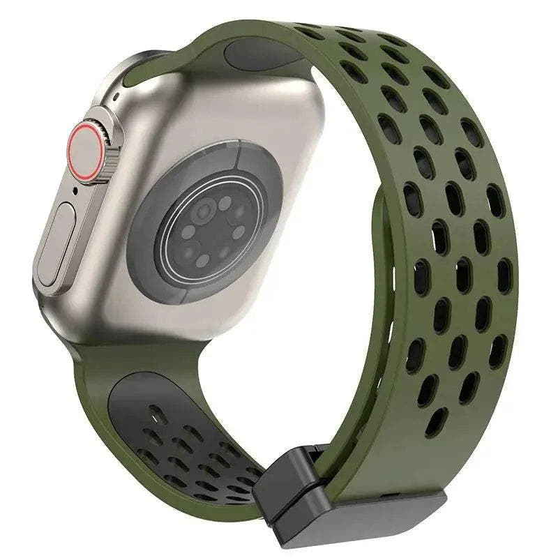 Silicone Strap for Apple watch band 49mm 46mm 45mm 44mm 40mm 41mm 38 42mm Bracelet Correa iWatch Series 10 9 8 SE 7 6 Ultra 49MM - Q-Happiness LTD