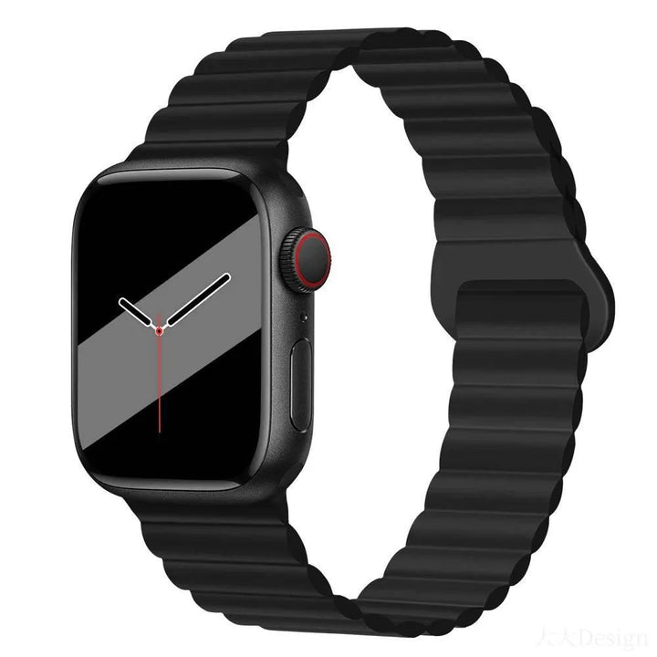 Magnetic Loop for Apple Watch Bands 44mm 40mm 49mm 45mm 41mm 38 42mm 46mm Silicone Bracelet iWatch Series ultra 10 9 8 7 Se 6 5 - Q-Happiness LTD