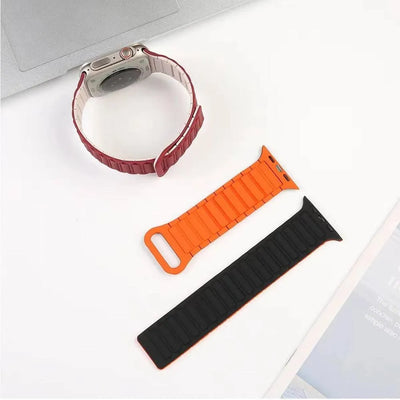 Magnetic Loop for Apple Watch Bands 44mm 40mm 49mm 45mm 41mm 38 42mm 46mm Silicone Bracelet iWatch Series ultra 10 9 8 7 Se 6 5 - Q-Happiness LTD