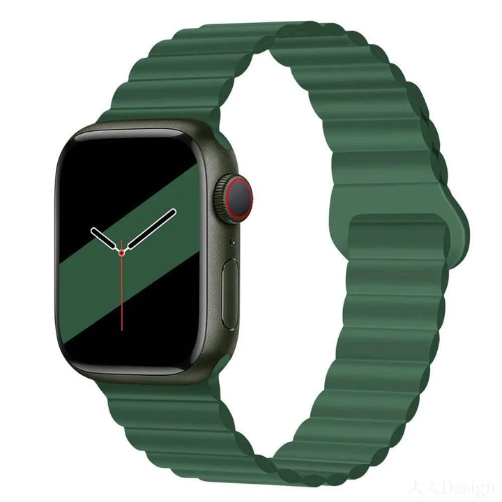 Magnetic Loop for Apple Watch Bands 44mm 40mm 49mm 45mm 41mm 38 42mm 46mm Silicone Bracelet iWatch Series ultra 10 9 8 7 Se 6 5 - Q-Happiness LTD