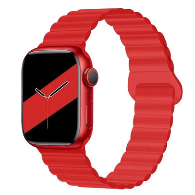 Magnetic Loop for Apple Watch Bands 44mm 40mm 49mm 45mm 41mm 38 42mm 46mm Silicone Bracelet iWatch Series ultra 10 9 8 7 Se 6 5 - Q-Happiness LTD