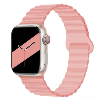 Magnetic Loop for Apple Watch Bands 44mm 40mm 49mm 45mm 41mm 38 42mm 46mm Silicone Bracelet iWatch Series ultra 10 9 8 7 Se 6 5 - Q-Happiness LTD