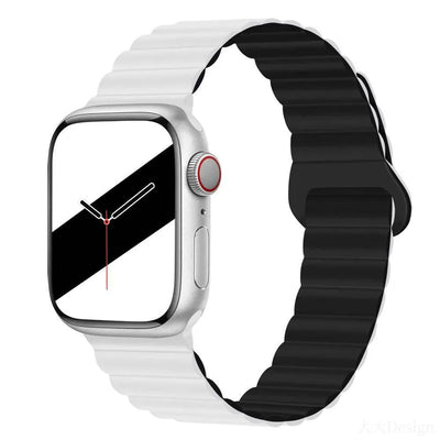 Magnetic Loop for Apple Watch Bands 44mm 40mm 49mm 45mm 41mm 38 42mm 46mm Silicone Bracelet iWatch Series ultra 10 9 8 7 Se 6 5 - Q-Happiness LTD