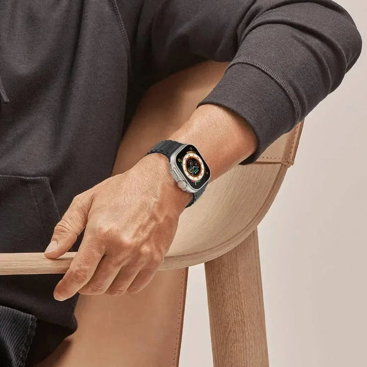 Magnetic Loop for Apple Watch Bands 44mm 40mm 49mm 45mm 41mm 38 42mm 46mm Silicone Bracelet iWatch Series ultra 10 9 8 7 Se 6 5 - Q-Happiness LTD