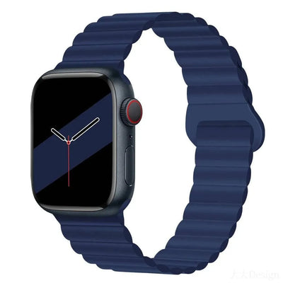 Magnetic Loop for Apple Watch Bands 44mm 40mm 49mm 45mm 41mm 38 42mm 46mm Silicone Bracelet iWatch Series ultra 10 9 8 7 Se 6 5 - Q-Happiness LTD