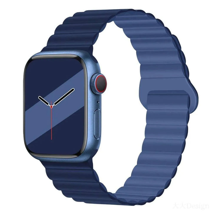 Magnetic Loop for Apple Watch Bands 44mm 40mm 49mm 45mm 41mm 38 42mm 46mm Silicone Bracelet iWatch Series ultra 10 9 8 7 Se 6 5 - Q-Happiness LTD