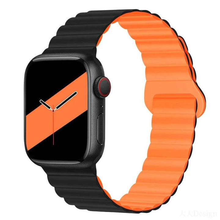 Magnetic Loop for Apple Watch Bands 44mm 40mm 49mm 45mm 41mm 38 42mm 46mm Silicone Bracelet iWatch Series ultra 10 9 8 7 Se 6 5 - Q-Happiness LTD