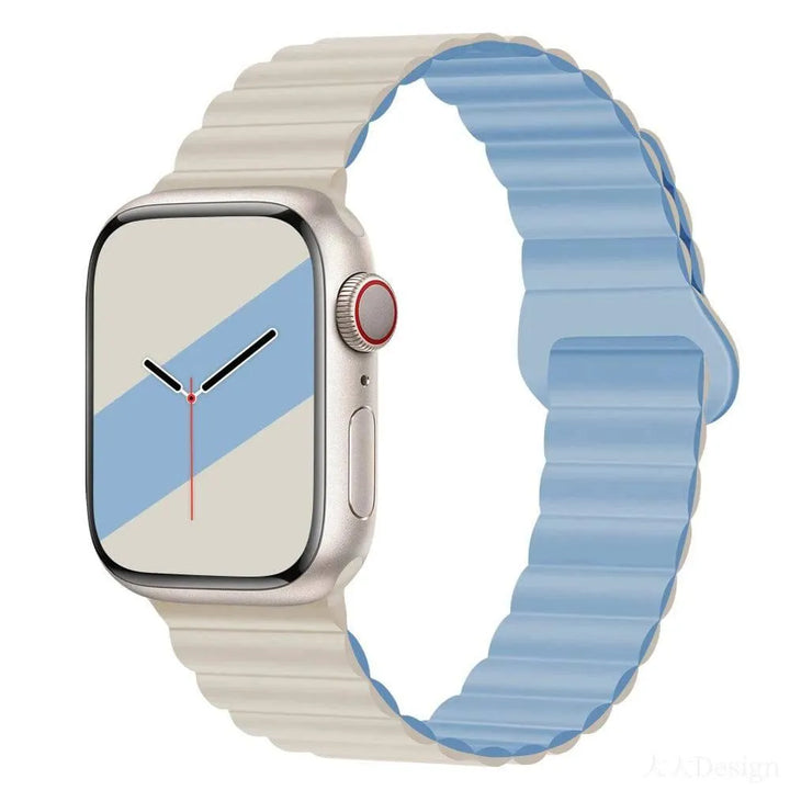 Magnetic Loop for Apple Watch Bands 44mm 40mm 49mm 45mm 41mm 38 42mm 46mm Silicone Bracelet iWatch Series ultra 10 9 8 7 Se 6 5 - Q-Happiness LTD