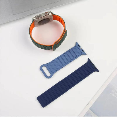 Magnetic Loop for Apple Watch Bands 44mm 40mm 49mm 45mm 41mm 38 42mm 46mm Silicone Bracelet iWatch Series ultra 10 9 8 7 Se 6 5 - Q-Happiness LTD