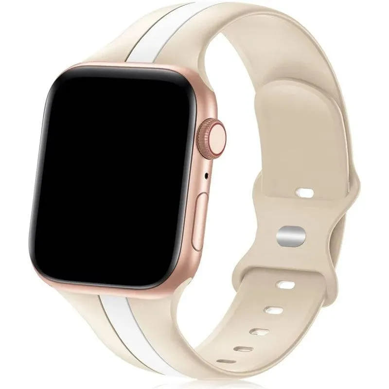Strap for Apple Watch band 49mm 44mm 45mm 41mm 40mm 42mm 38mm Silicone Sport Bracelet iWatch serie 8 7 se 6 5 4 3 2 1 Ultra 49mm - Q-Happiness LTD