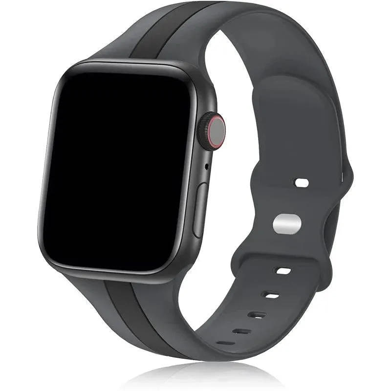 Strap for Apple Watch band 49mm 44mm 45mm 41mm 40mm 42mm 38mm Silicone Sport Bracelet iWatch serie 8 7 se 6 5 4 3 2 1 Ultra 49mm - Q-Happiness LTD