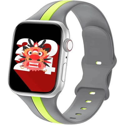 Strap for Apple Watch band 49mm 44mm 45mm 41mm 40mm 42mm 38mm Silicone Sport Bracelet iWatch serie 8 7 se 6 5 4 3 2 1 Ultra 49mm - Q-Happiness LTD