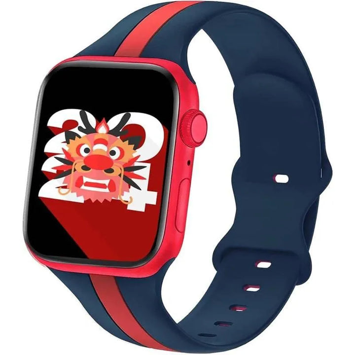 Strap for Apple Watch band 49mm 44mm 45mm 41mm 40mm 42mm 38mm Silicone Sport Bracelet iWatch serie 8 7 se 6 5 4 3 2 1 Ultra 49mm - Q-Happiness LTD