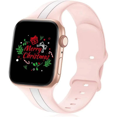 Strap for Apple Watch band 49mm 44mm 45mm 41mm 40mm 42mm 38mm Silicone Sport Bracelet iWatch serie 8 7 se 6 5 4 3 2 1 Ultra 49mm - Q-Happiness LTD