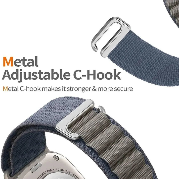 Alpine Loop Strap For Apple Watch Ultra 2 Band 49mm 9 8 7 45mm 41mm Nylon Sports Bracelet iWatch series 6 5 4 3 SE2 44 40mm 42mm - Q-Happiness LTD