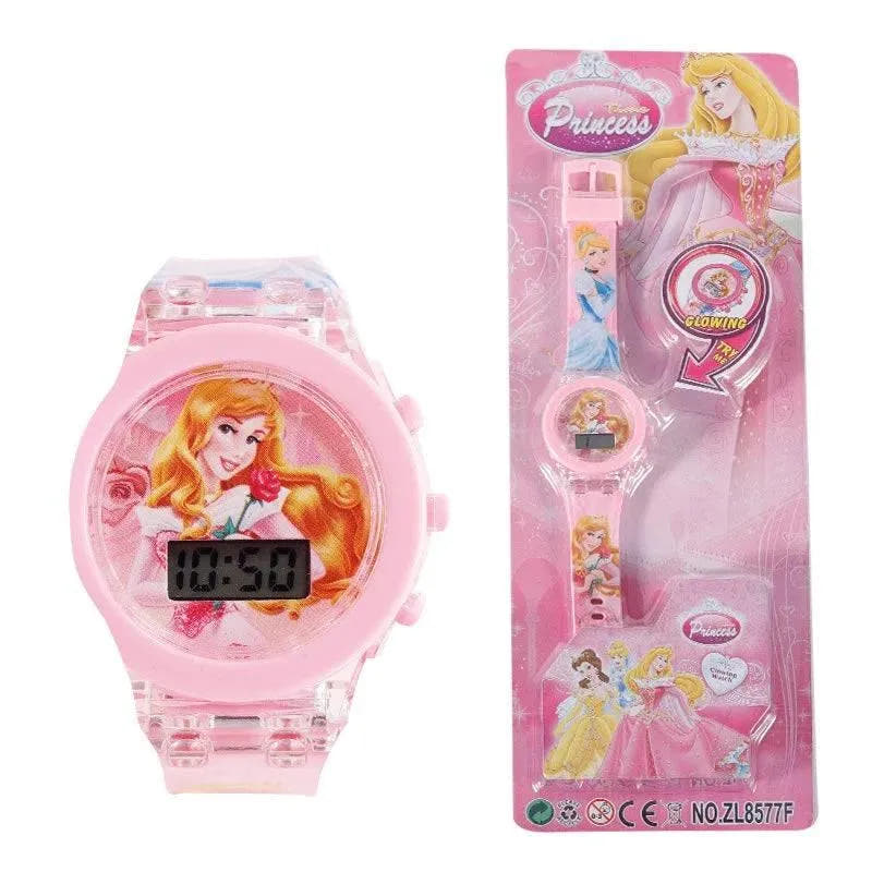 Flash Light Spiderman Kids Watch for Boys, Cartoon Shark Mickey Children Watch for Girls, Student Clock Gifts - Q-Happiness LTD
