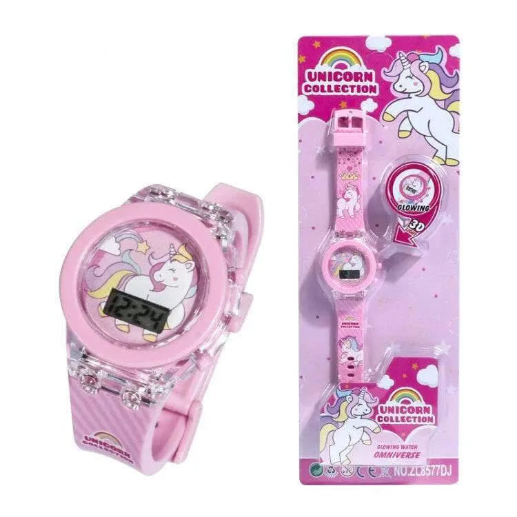 Flash Light Spiderman Kids Watch for Boys, Cartoon Shark Mickey Children Watch for Girls, Student Clock Gifts - Q-Happiness LTD