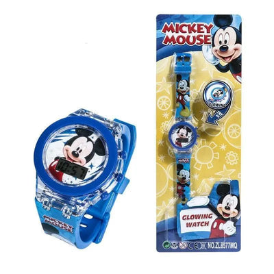 Flash Light Spiderman Kids Watch for Boys, Cartoon Shark Mickey Children Watch for Girls, Student Clock Gifts - Q-Happiness LTD