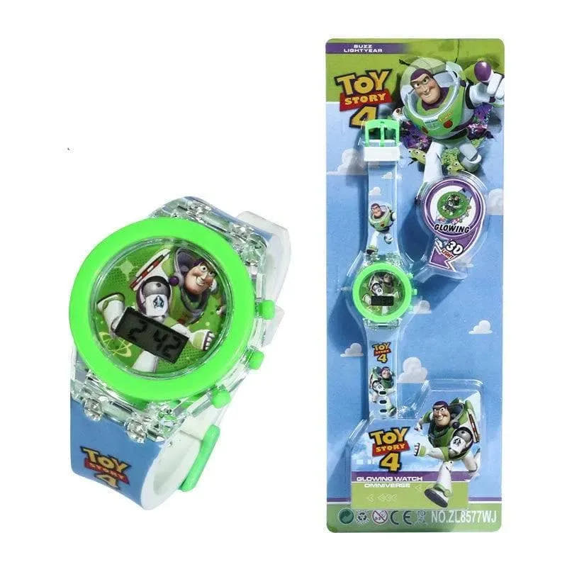 Flash Light Spiderman Kids Watch for Boys, Cartoon Shark Mickey Children Watch for Girls, Student Clock Gifts - Q-Happiness LTD