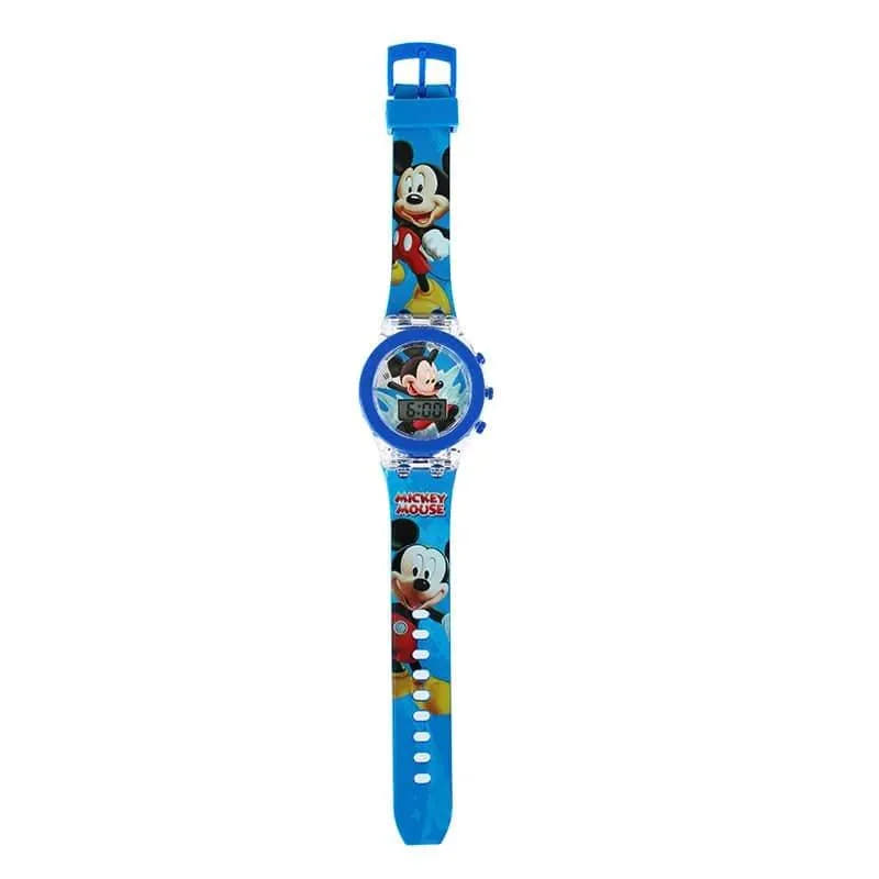 Flash Light Spiderman Kids Watch for Boys, Cartoon Shark Mickey Children Watch for Girls, Student Clock Gifts - Q-Happiness LTD