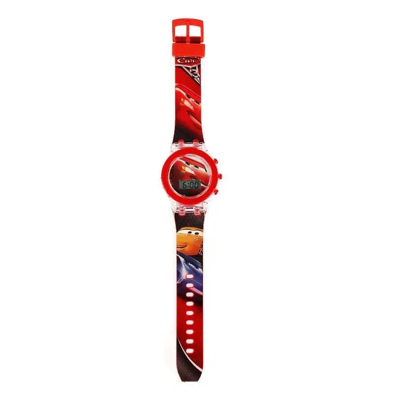 Flash Light Spiderman Kids Watch for Boys, Cartoon Shark Mickey Children Watch for Girls, Student Clock Gifts - Q-Happiness LTD