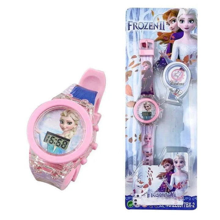 Flash Light Spiderman Kids Watch for Boys, Cartoon Shark Mickey Children Watch for Girls, Student Clock Gifts - Q-Happiness LTD