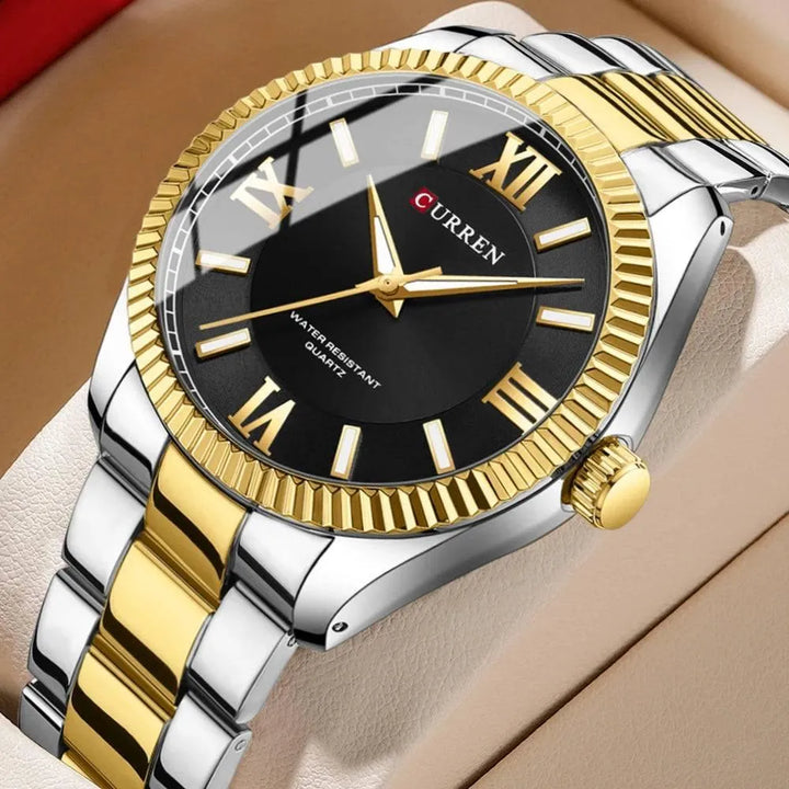 Men's Stainless Steel Quartz Watch - Luminous, Waterproof, Fashion & Casual Style - Q-Happiness LTD