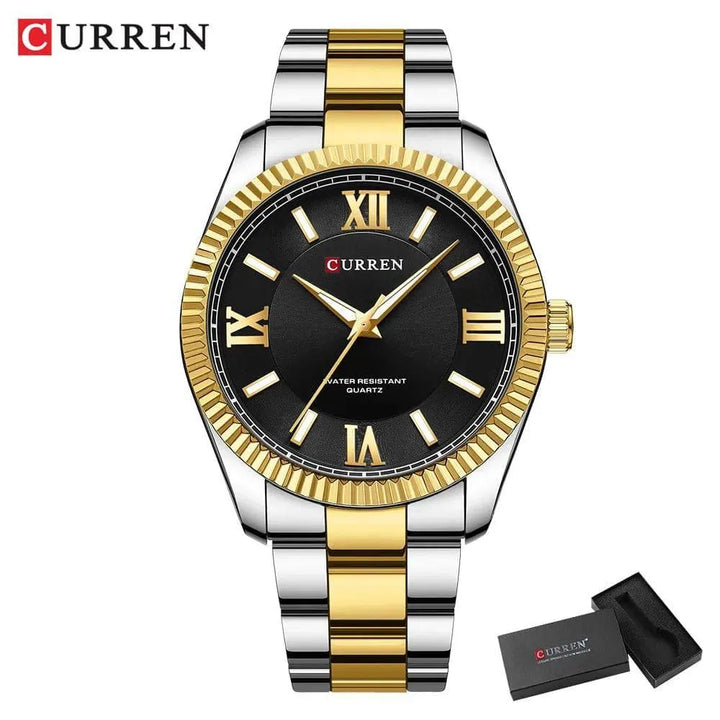 Men's Stainless Steel Quartz Watch - Luminous, Waterproof, Fashion & Casual Style - Q-Happiness LTD