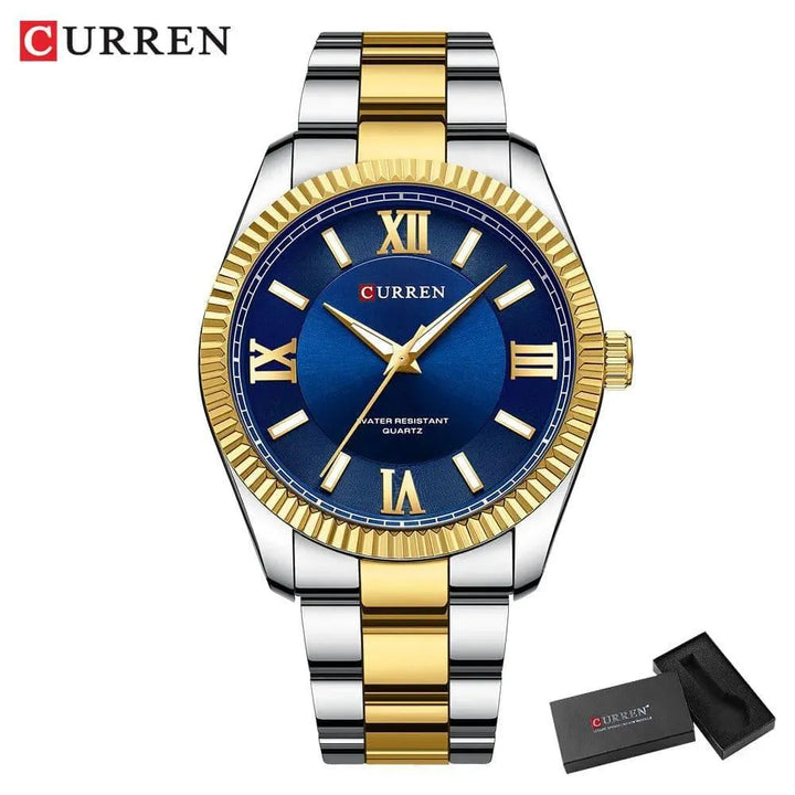 Men's Stainless Steel Quartz Watch - Luminous, Waterproof, Fashion & Casual Style - Q-Happiness LTD