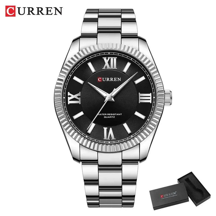 Men's Stainless Steel Quartz Watch - Luminous, Waterproof, Fashion & Casual Style - Q-Happiness LTD