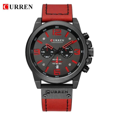 CURREN Men's Top Brand Luxury Fashion Leather Quartz Watch - Date Business Sport Male Wristwatch, Model 8314 - Q-Happiness LTD