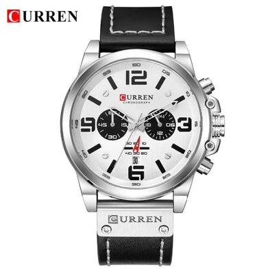 CURREN Men's Top Brand Luxury Fashion Leather Quartz Watch - Date Business Sport Male Wristwatch, Model 8314 - Q-Happiness LTD