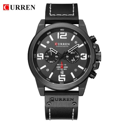 CURREN Men's Top Brand Luxury Fashion Leather Quartz Watch - Date Business Sport Male Wristwatch, Model 8314 - Q-Happiness LTD