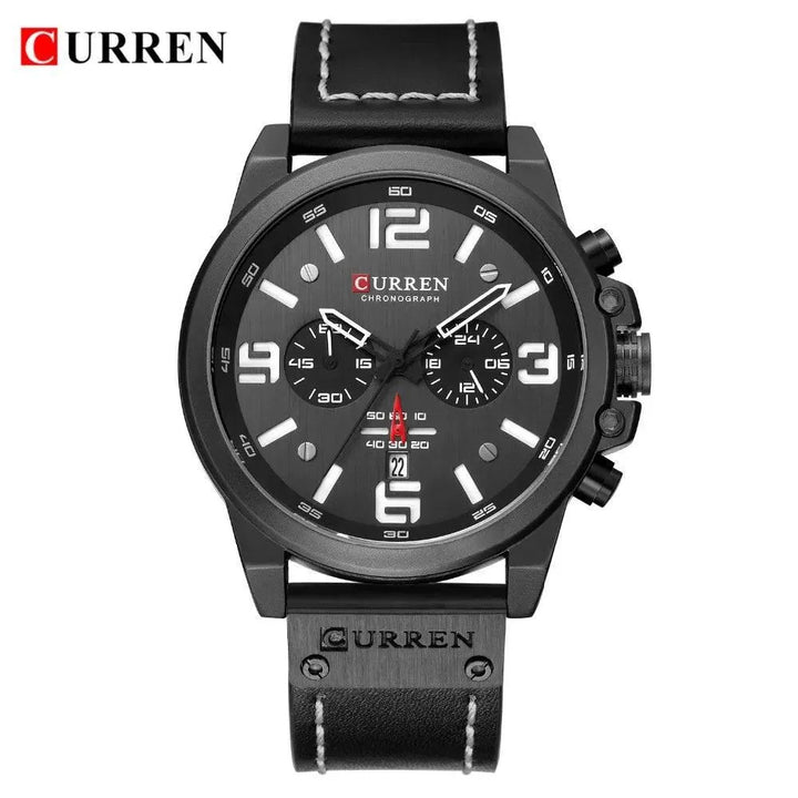 CURREN Men's Top Brand Luxury Fashion Leather Quartz Watch - Date Business Sport Male Wristwatch, Model 8314 - Q-Happiness LTD