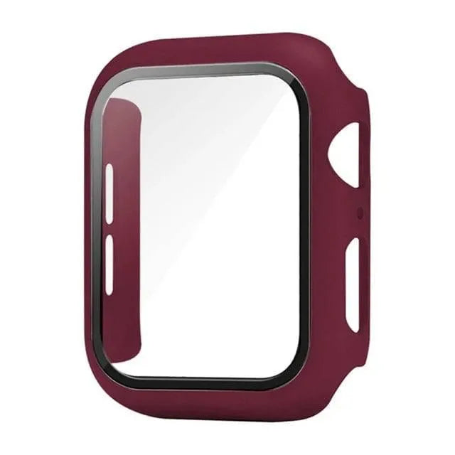 Glass+Cover For Apple Watch case Ultra 9 8 7 6 SE 5 Accessorie Screen Protector iWatch series 44mm 40mm 41mm 45mm 49mm 42mm 38mm - Q-Happiness LTD