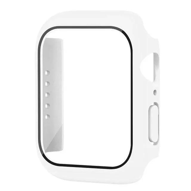 Glass+Cover For Apple Watch case Ultra 9 8 7 6 SE 5 Accessorie Screen Protector iWatch series 44mm 40mm 41mm 45mm 49mm 42mm 38mm - Q-Happiness LTD