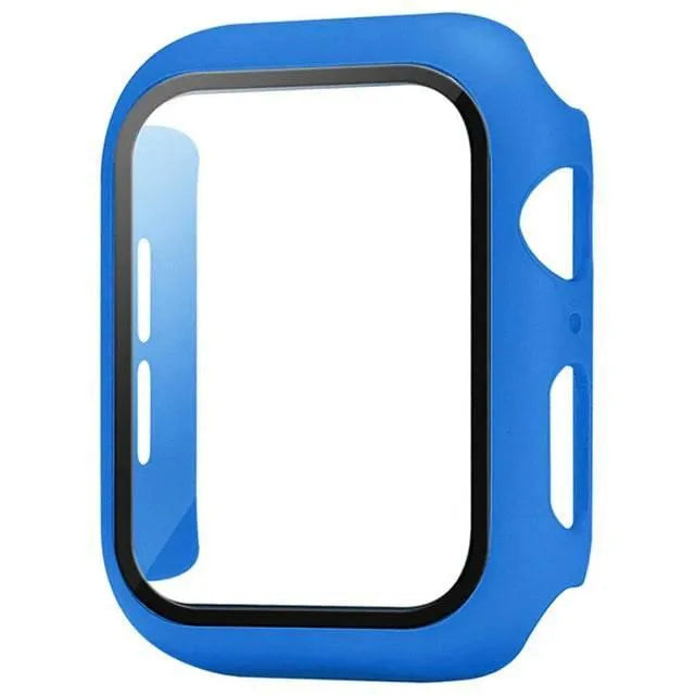 Glass+Cover For Apple Watch case Ultra 9 8 7 6 SE 5 Accessorie Screen Protector iWatch series 44mm 40mm 41mm 45mm 49mm 42mm 38mm - Q-Happiness LTD