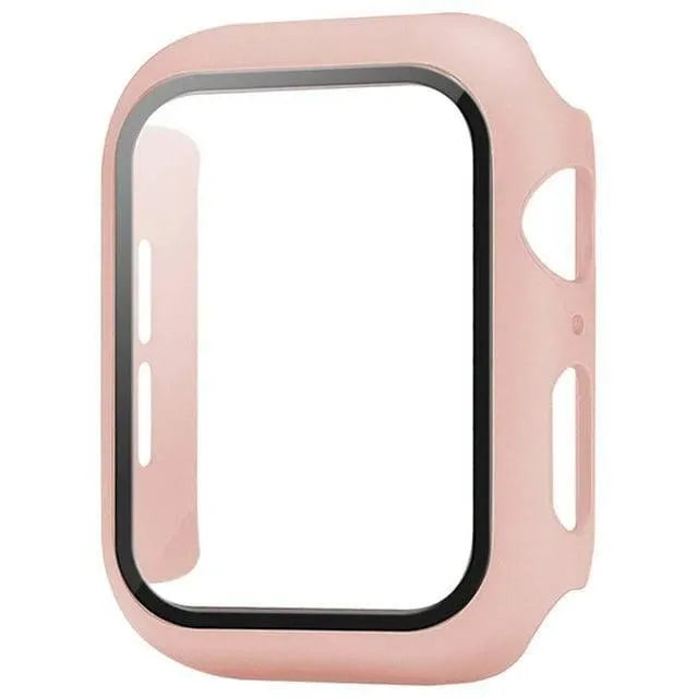 Glass+Cover For Apple Watch case Ultra 9 8 7 6 SE 5 Accessorie Screen Protector iWatch series 44mm 40mm 41mm 45mm 49mm 42mm 38mm - Q-Happiness LTD