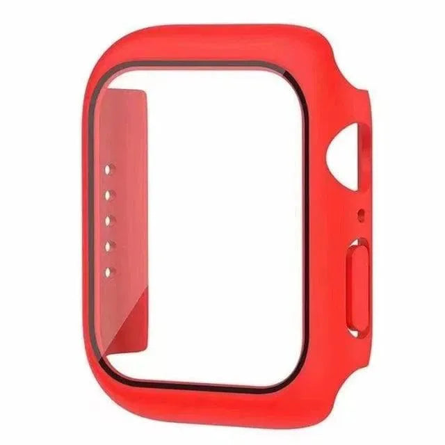 Glass+Cover For Apple Watch case Ultra 9 8 7 6 SE 5 Accessorie Screen Protector iWatch series 44mm 40mm 41mm 45mm 49mm 42mm 38mm - Q-Happiness LTD