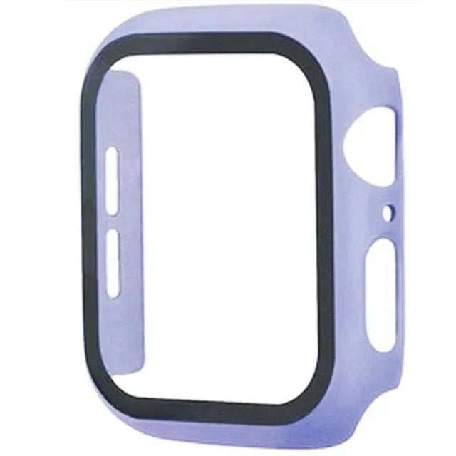 Glass+Cover For Apple Watch case Ultra 9 8 7 6 SE 5 Accessorie Screen Protector iWatch series 44mm 40mm 41mm 45mm 49mm 42mm 38mm - Q-Happiness LTD