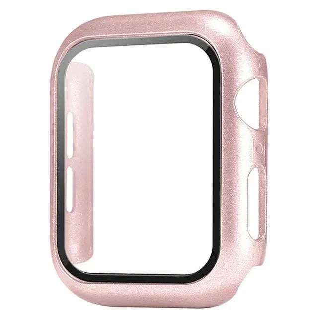 Glass+Cover For Apple Watch case Ultra 9 8 7 6 SE 5 Accessorie Screen Protector iWatch series 44mm 40mm 41mm 45mm 49mm 42mm 38mm - Q-Happiness LTD