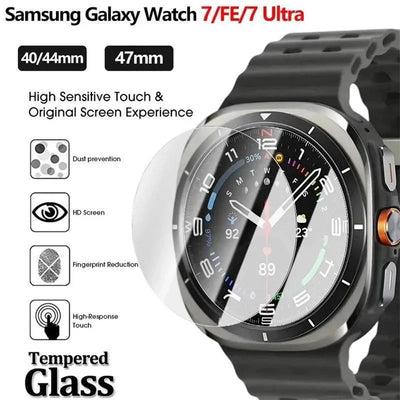 Glass Protective Film For Samsung Galaxy Watch 7 Ultra 6 5 4 Screen Protector Samsung series 40mm 44mm 45mm 46mm 47mm 42mm 43mm - Q-Happiness LTD