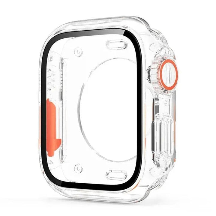 Screen Protector Cover for Apple Watch 45mm 44mm 40mm 41mm Hard PC Front Rear Bumper Case iwatch 9 8 7 SE 6 5 4 Change To Ultra - Q-Happiness LTD